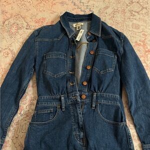 Madewell Blue Denim Overalls